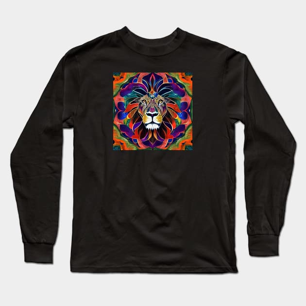 Colorful lion design Long Sleeve T-Shirt by Dope_Design